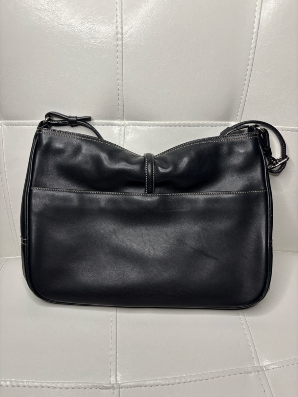 Coach Black Leather Hobo Shoulder Bag - Picture 3 of 9